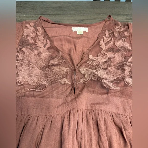 BOG collective brown lace dress size medium - Picture 2 of 4